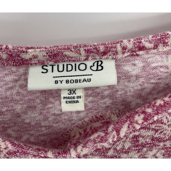 Studio B By Bobeau Plus Size Floral Puff Sleeve Blouse Size 3x Boho Peasant‎ - Picture 5 of 9